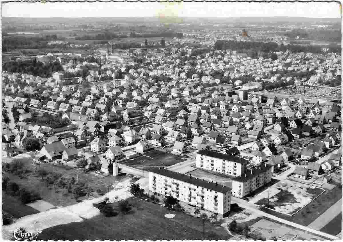 Illkirch-Graffenstaden. Vue générale, 1961