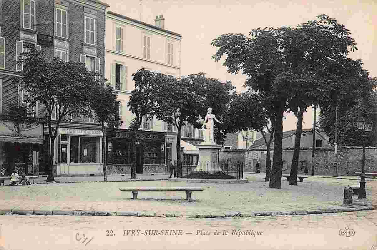 Ivry-sur-Seine. Place de la République, 1915