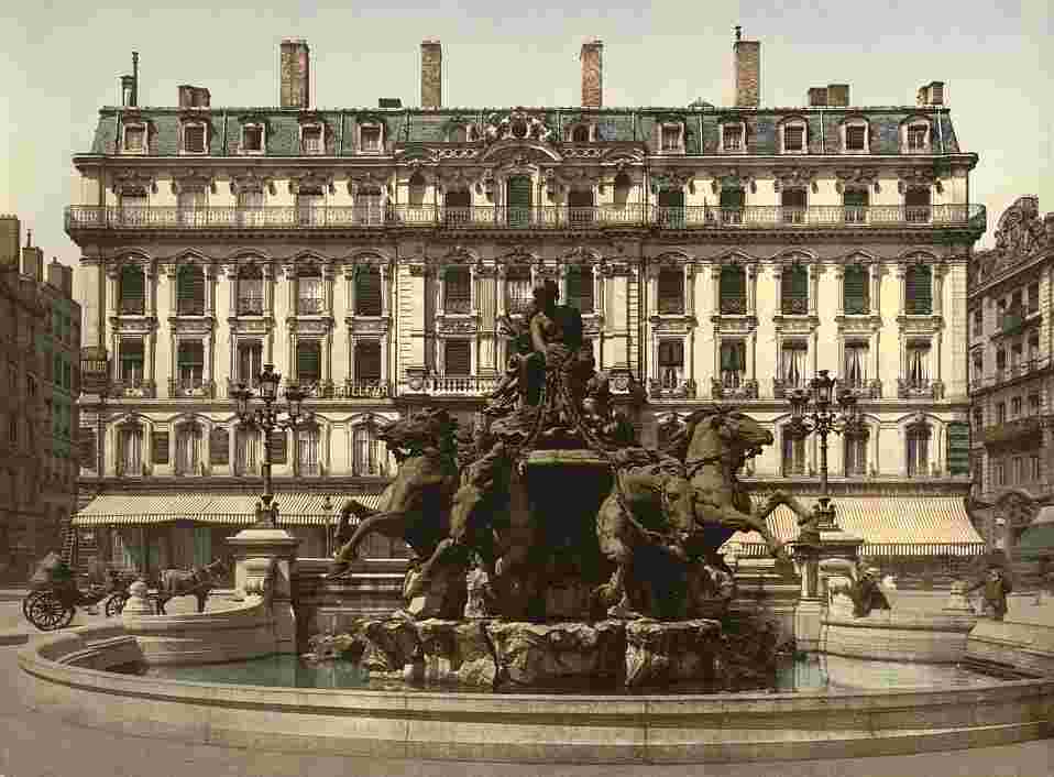 Lyon. Fontaine Bartholdi, vers 1890