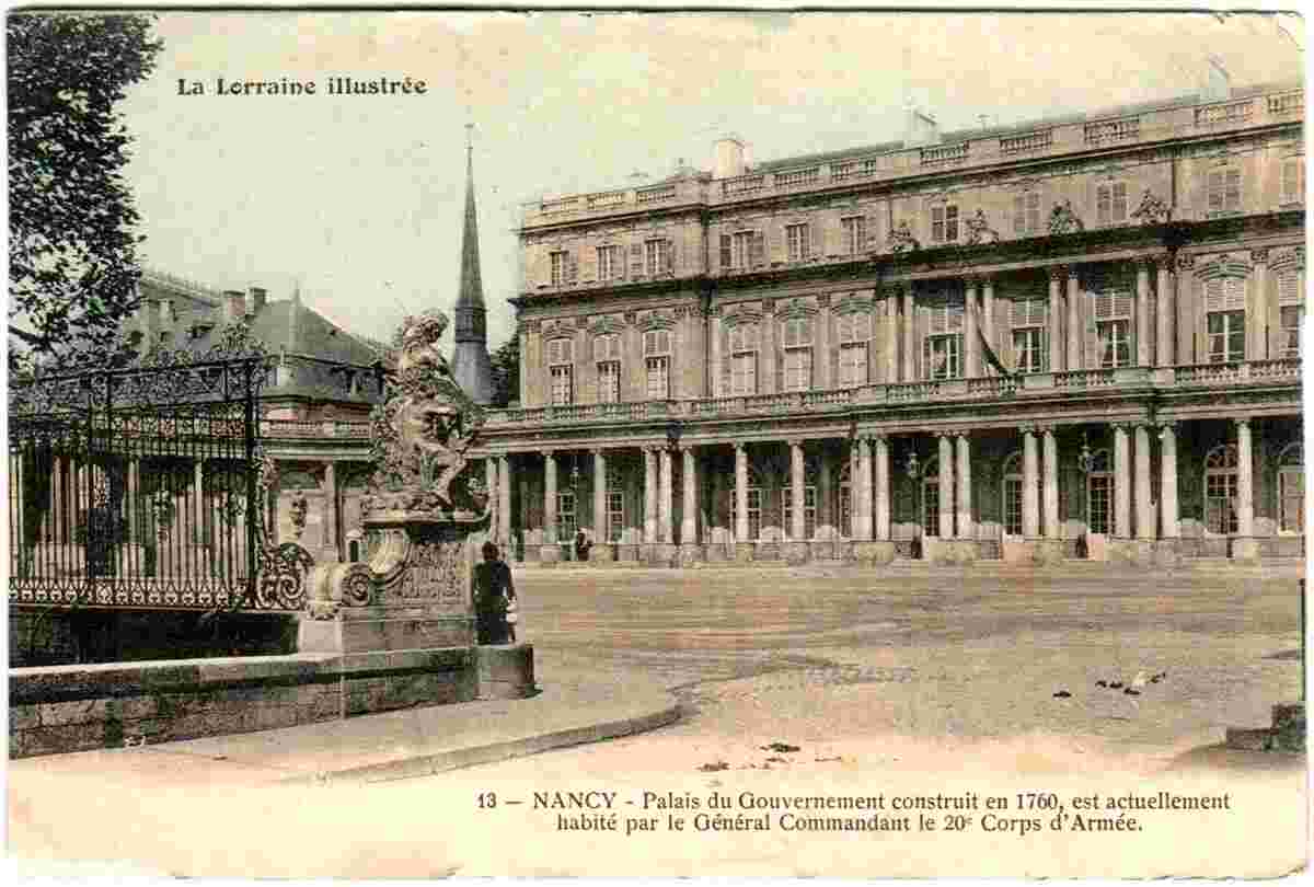 Nancy. Palais du Gouvernement, construit en 1760