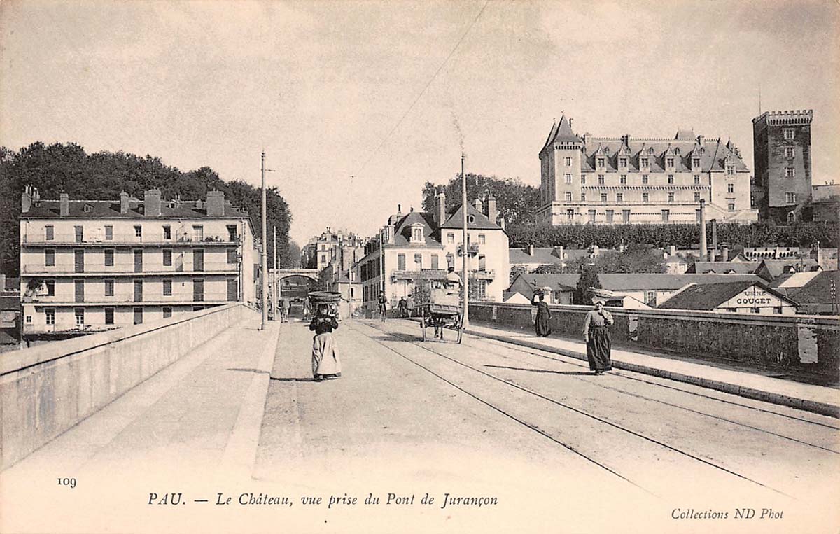Pau. Le Pont de Jurançon et le Château