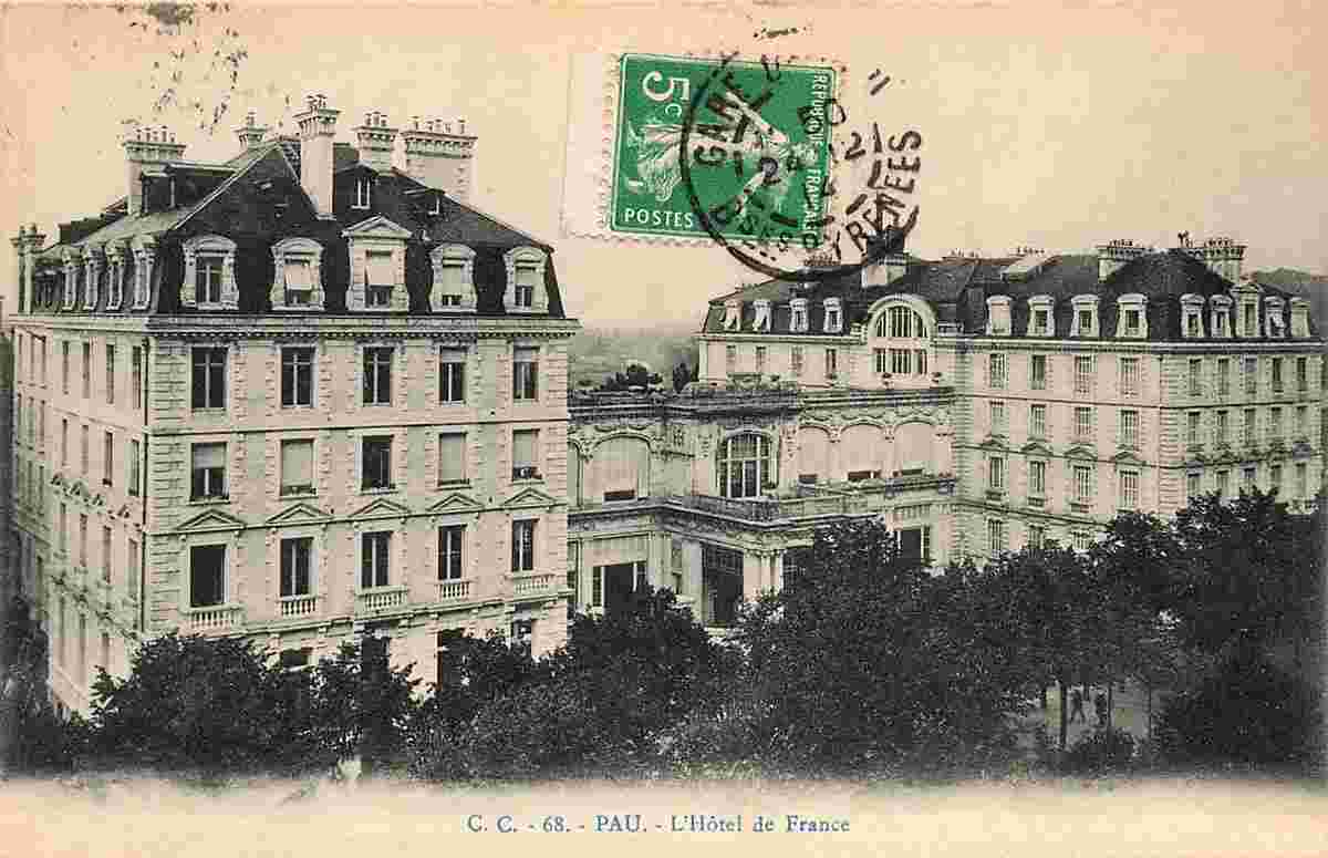 Pau. L'Hôtel de France, 1914
