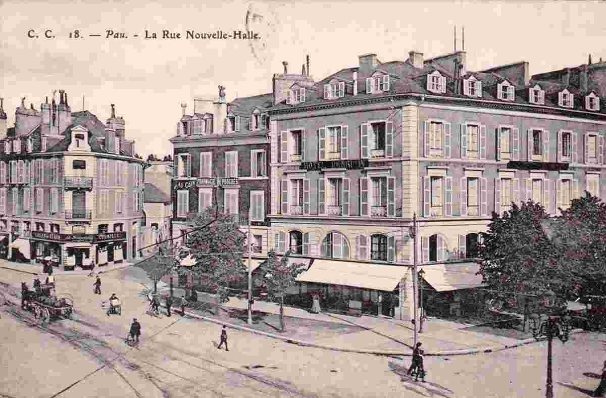 Pau. Rue Nouvelle-Halle, 1908