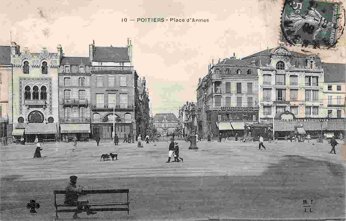 Poitiers. Place d'Armes, 1908
