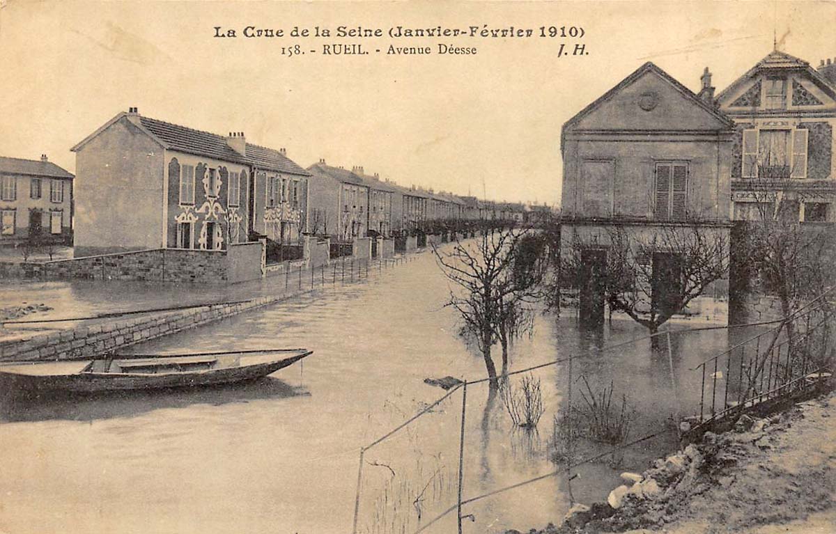 Rueil-Malmaison. Avenue Déesse, Crue 1910