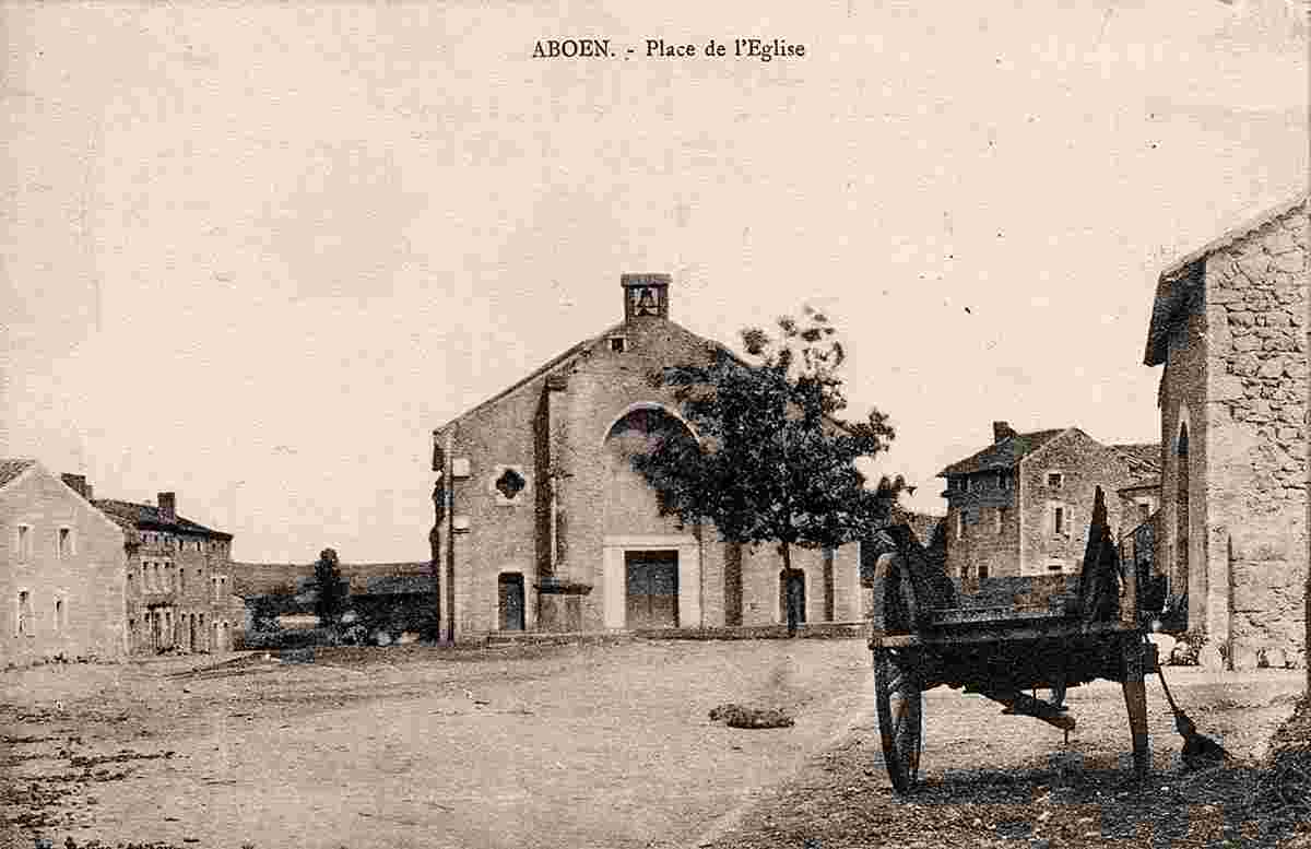 Aboën. Place de l'Église, 1909