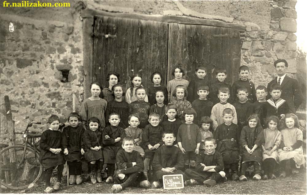 Photo de la École classe à Ailleux, 1926