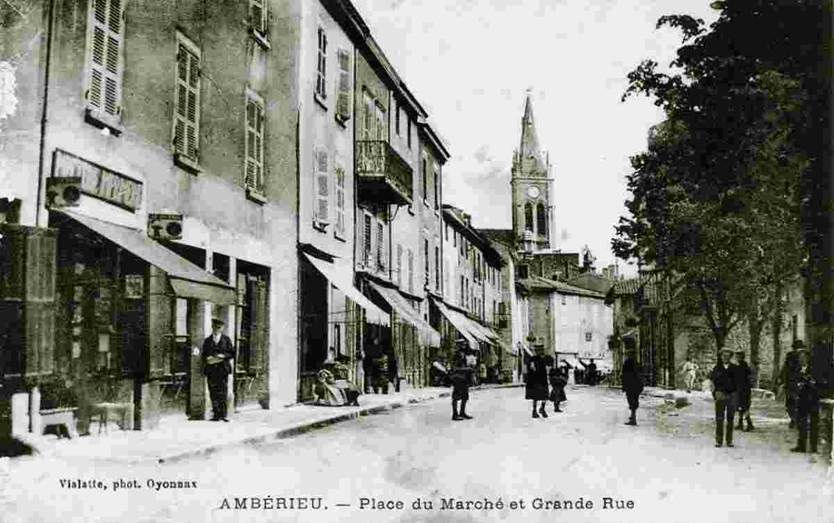 Ambérieu-en-Bugey. Place du Marché et Grande Rue
