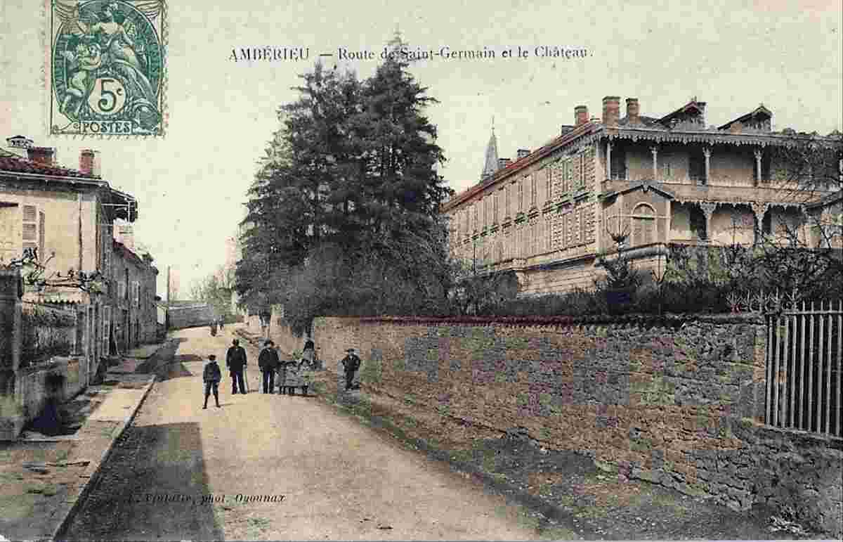 Ambérieu-en-Bugey. Route de Saint-Germain et le château