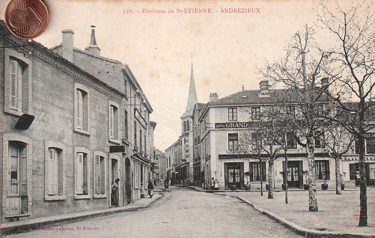 Andrézieux-Bouthéon. La Place et Rue de l'Église