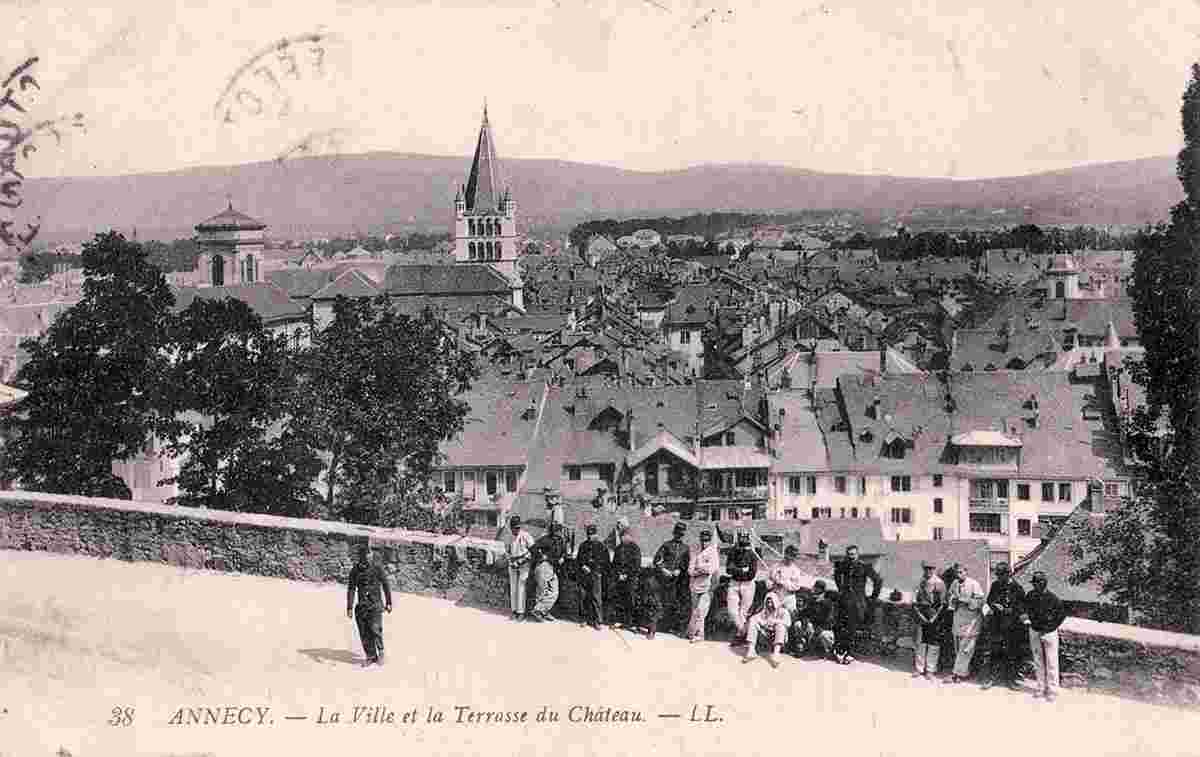 Annecy. La Ville et la terrasse du Château, 1911