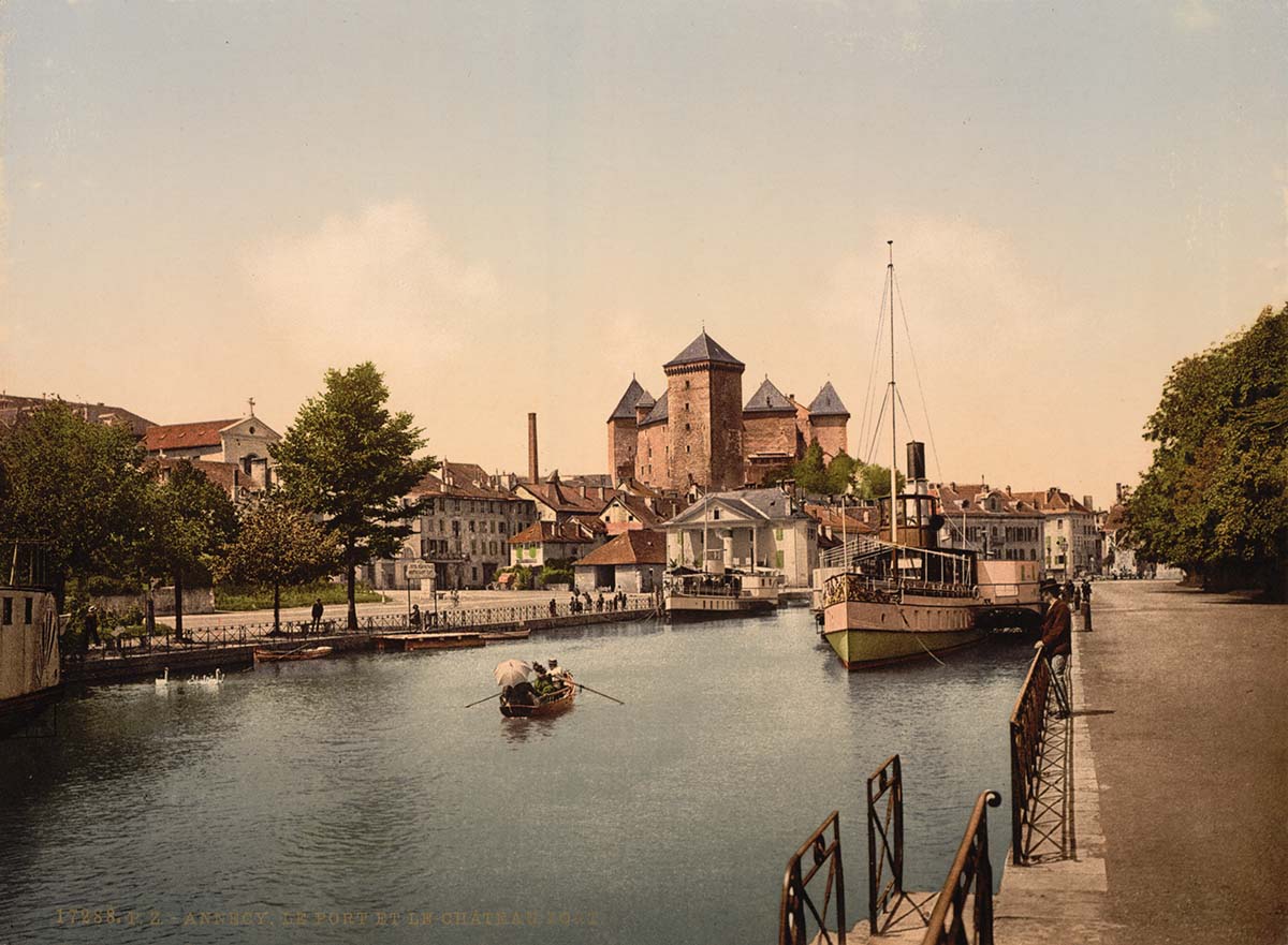 Annecy. Port et de Château Fort, 1890