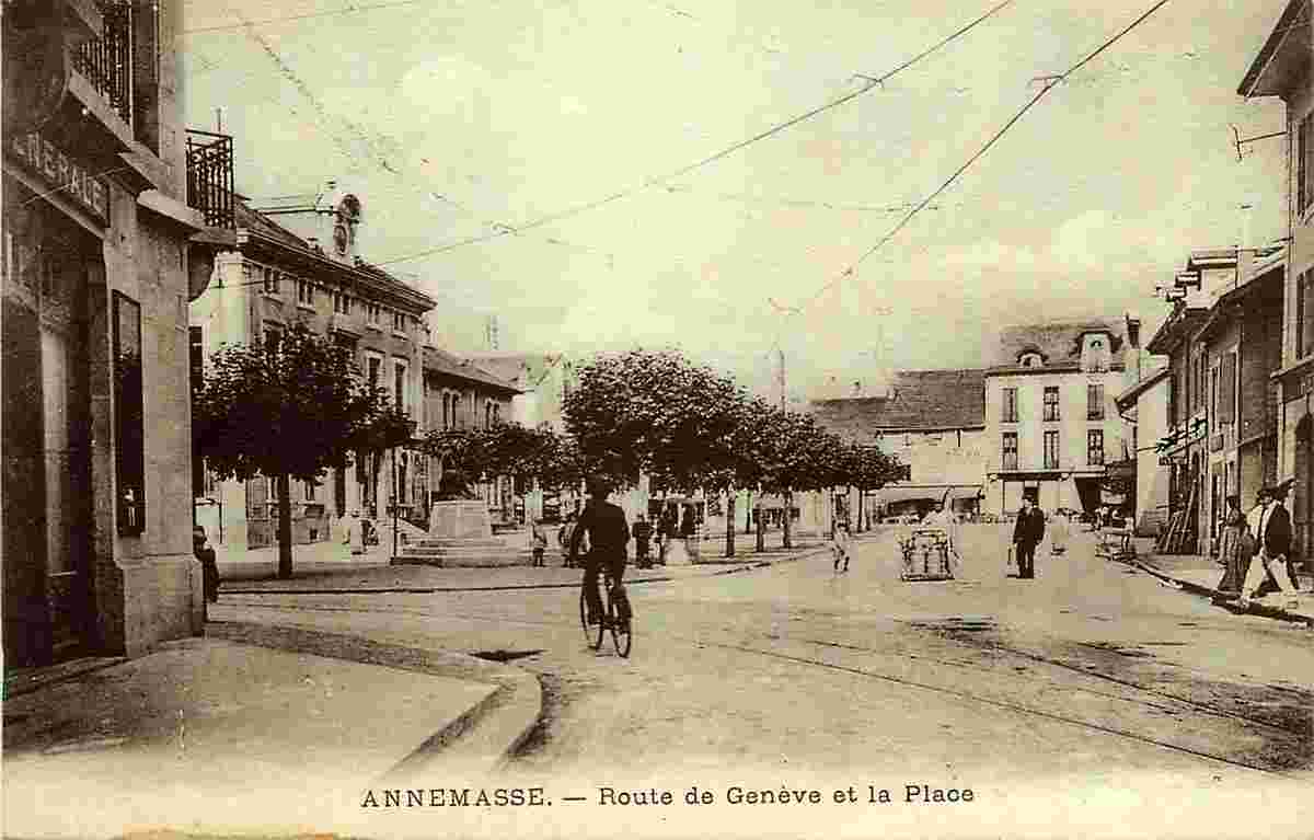 Annemasse. Route de Genève et la place