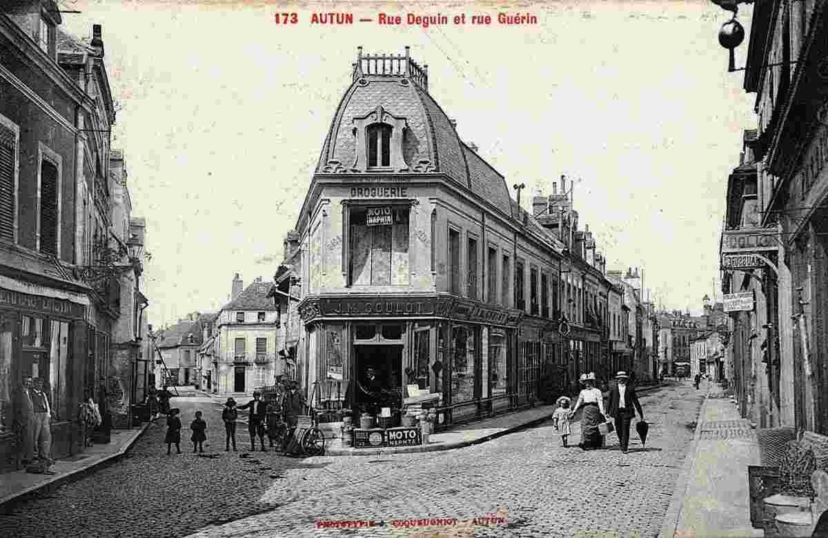 Autun. Rue Deguin et rue Guerin