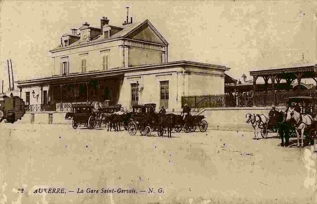 Auxerre. La Gare Saint Gervais, 1918