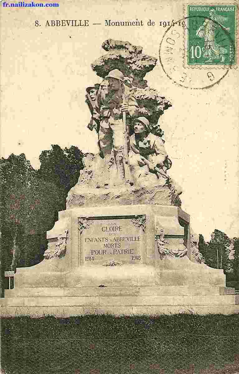 Abbeville. Monument de 1914-18 aux Soldats