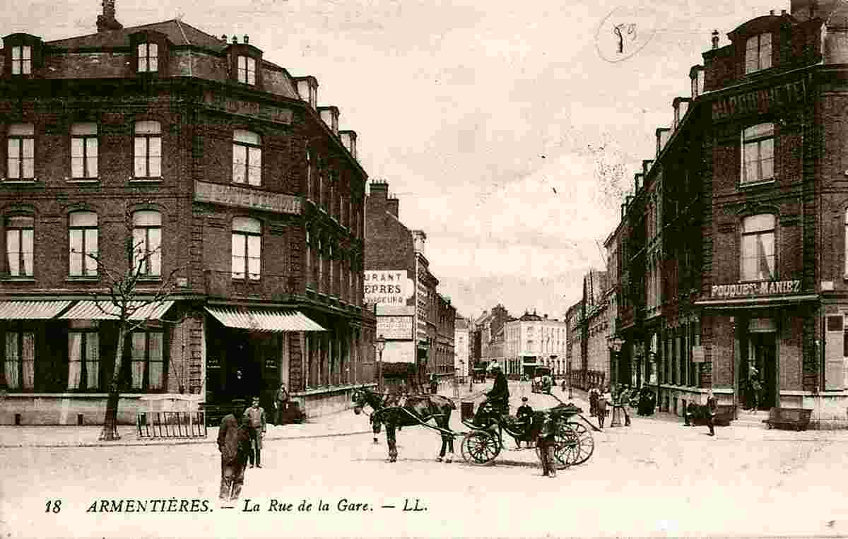 Armentières. Rue de la Gare