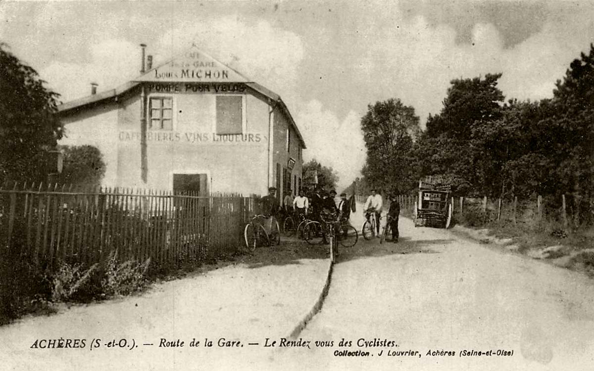 Achères (Yvelines). Route de la Gare