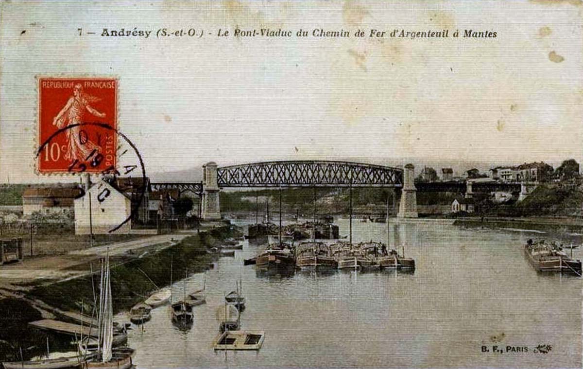 Andrésy. Le Pont-Viaduc du Chemin de Fer d'Argenteuil à Mantes
