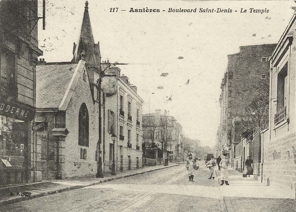 Asnières-sur-Seine. Boulevard Saint-Denis, ancien Temple Protestant de l'Église Methodiste