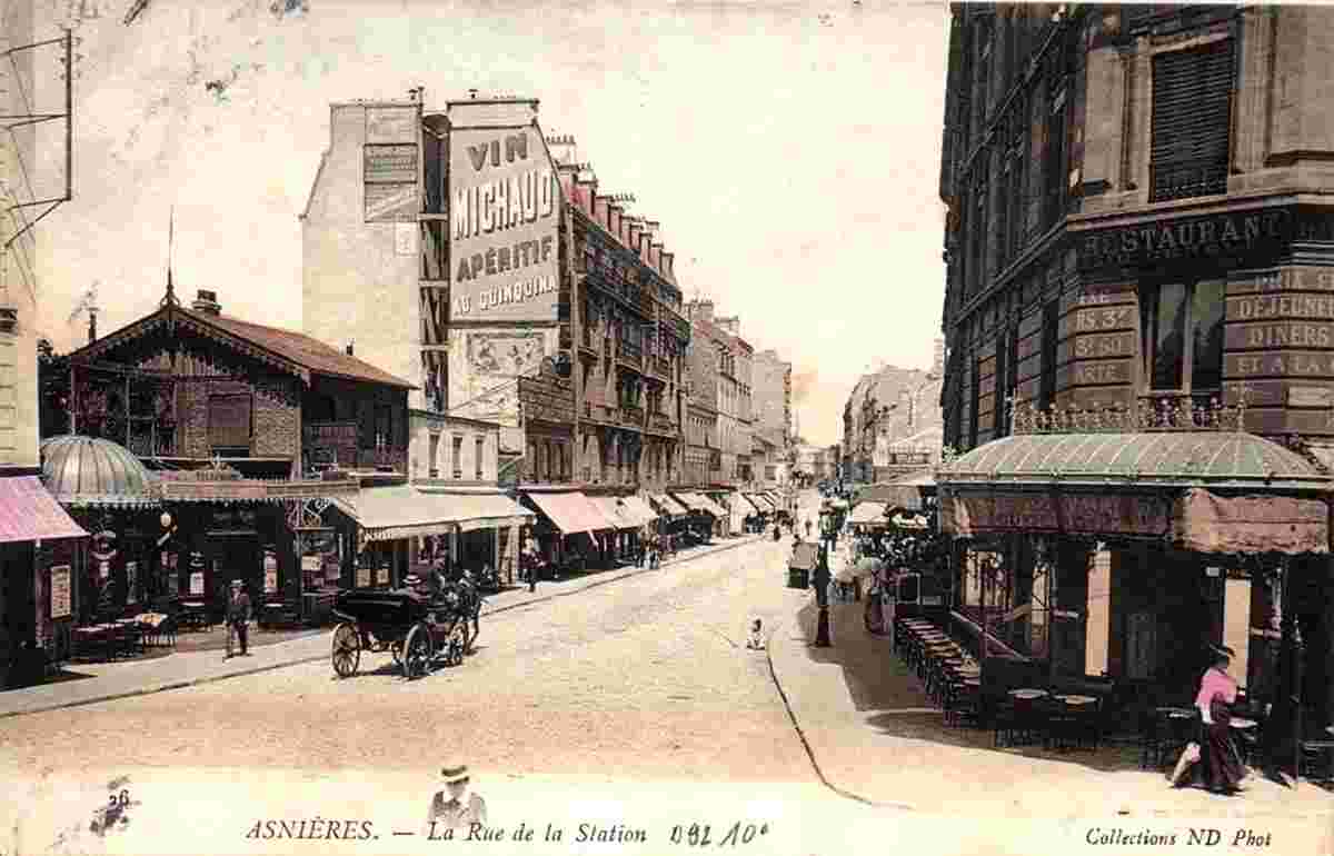 Asnières-sur-Seine. La Rue de la Station
