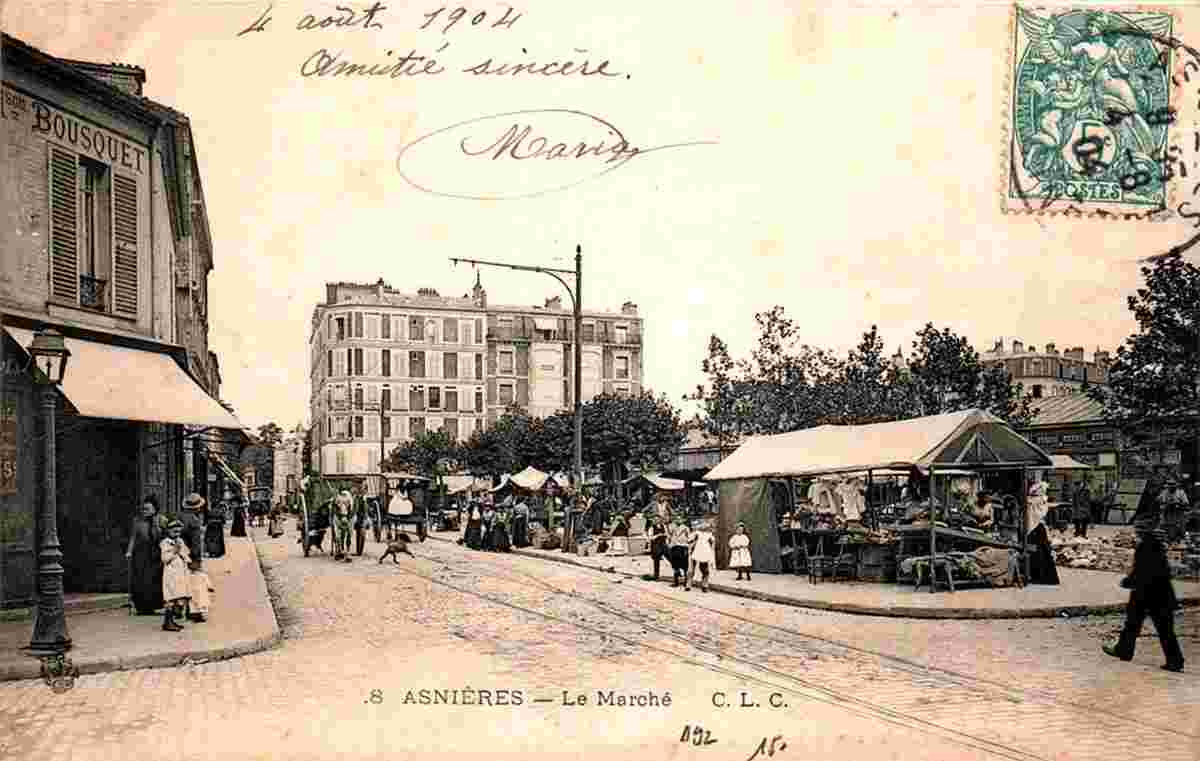 Asnières-sur-Seine. Place du Marché