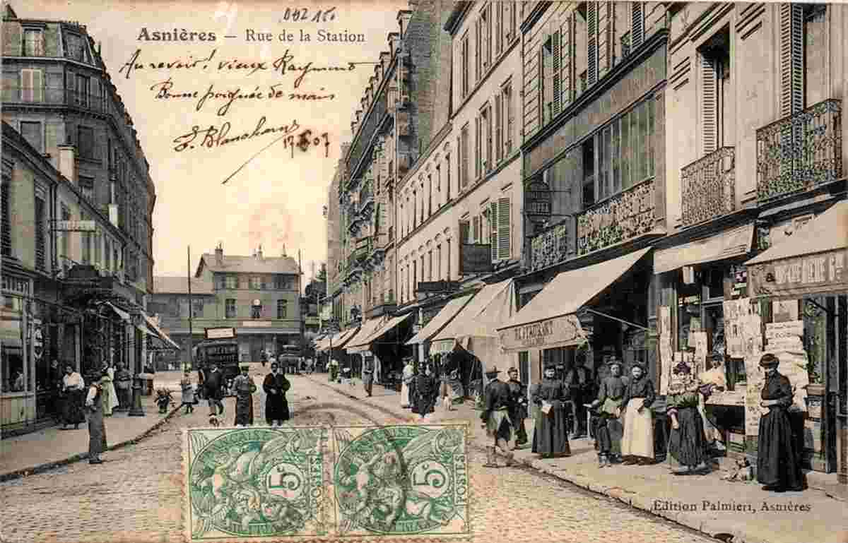 Asnières-sur-Seine. Rue de la Station