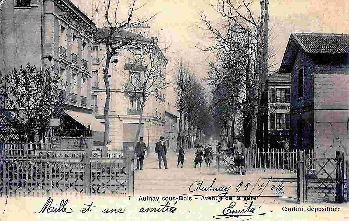 Aulnay-sous-Bois. Avenue de la Gare, 1904