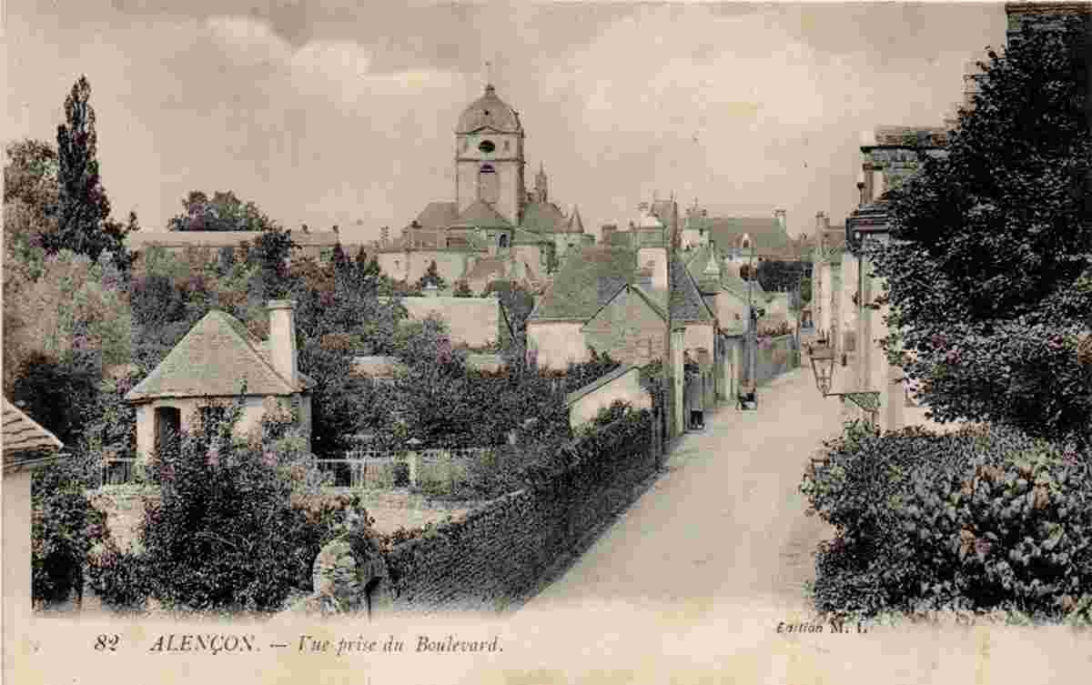 Alençon. Vue prise du Boulevard, 1917