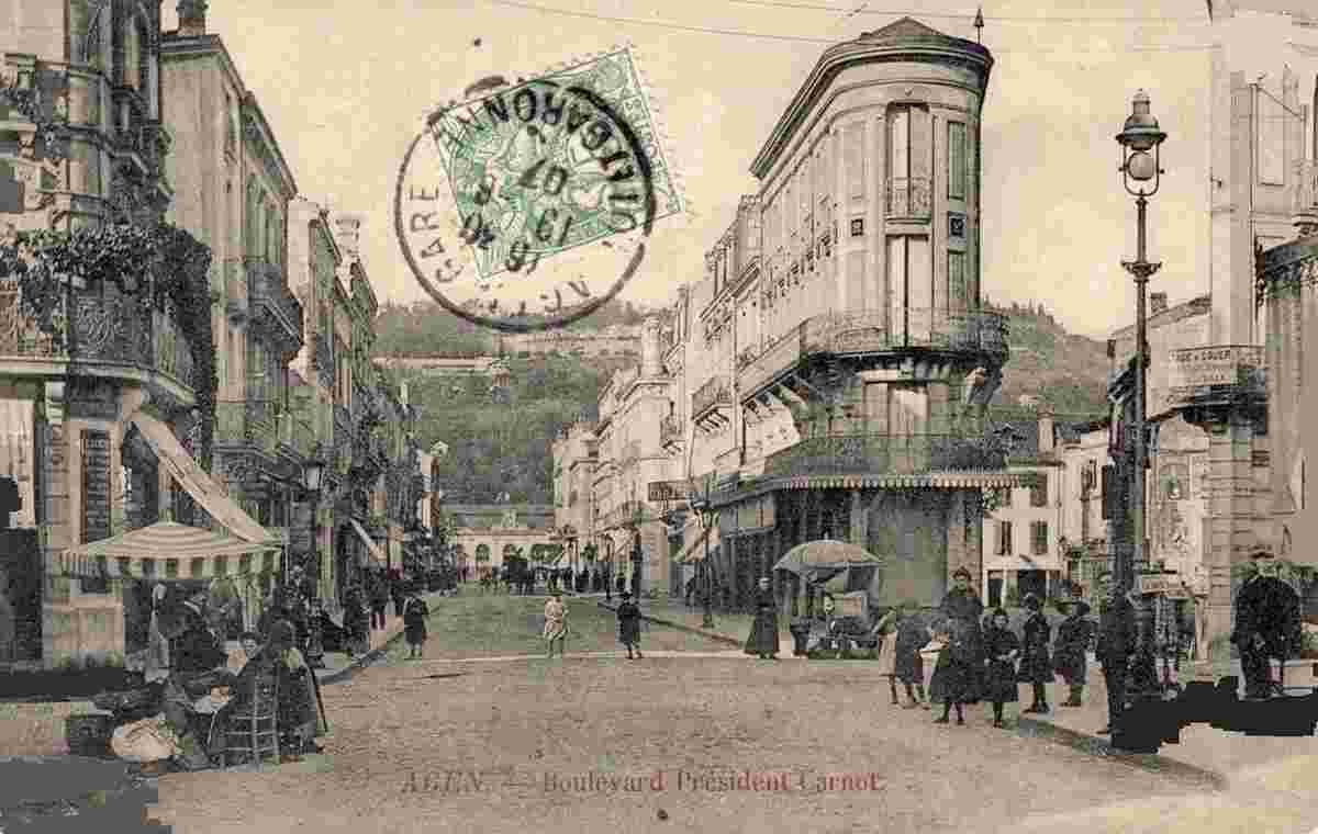 Agen. Le Boulevard Président Carnot, 1907