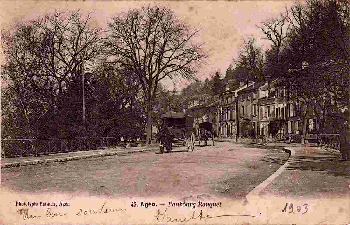 Agen. Faubourg Rouquet, 1903