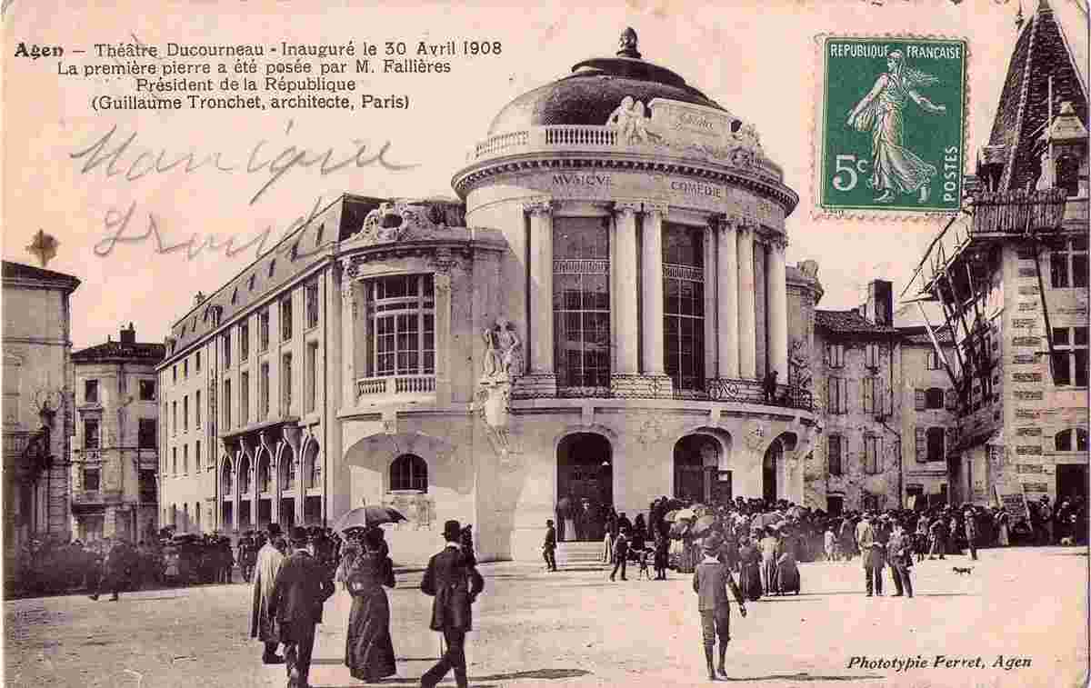Agen. Théâtre Ducourneau, 1908