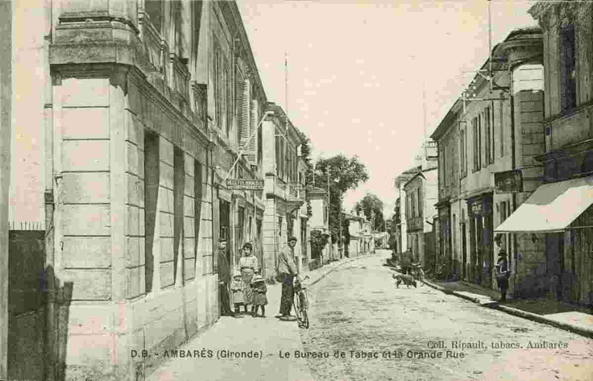 Ambarès-et-Lagrave. La Grand' Rue, le Bureau de Tabac
