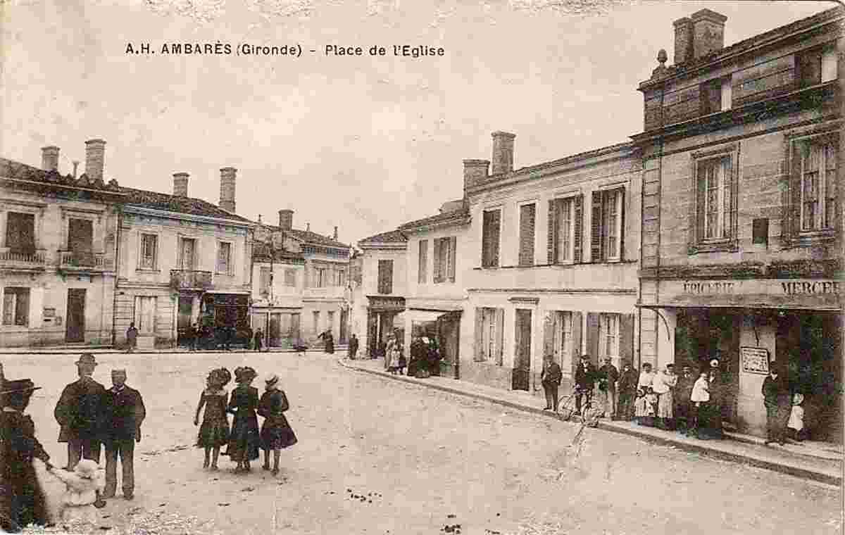 Ambarès-et-Lagrave. Place de l'Eglise
