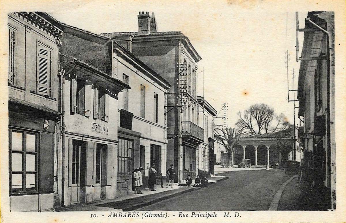 Ambarès-et-Lagrave. Rue Principale, entre 1900 et 1920