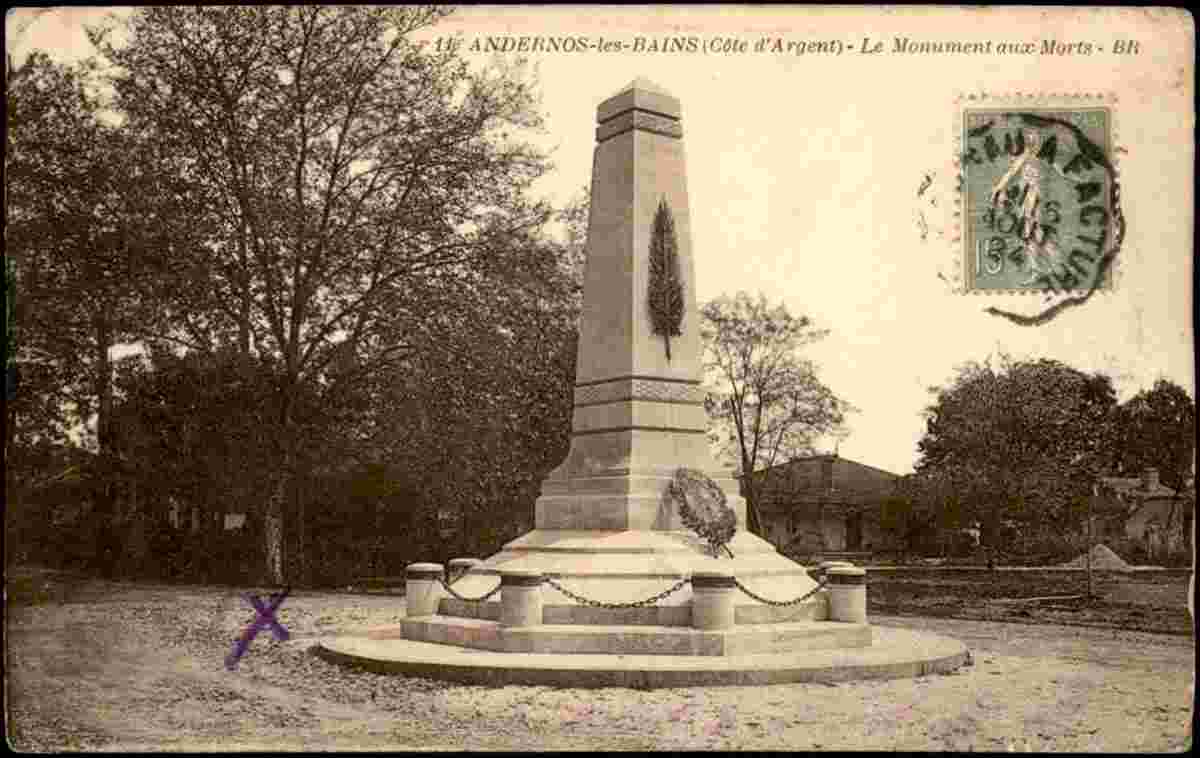 Andernos-les-Bains. Monument aux Morts 1914 - 1918, 1924
