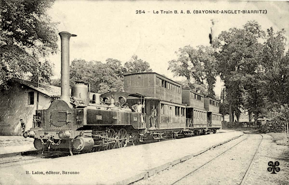 Anglet. Le Train Bayonne Anglet Biarritz, 1905