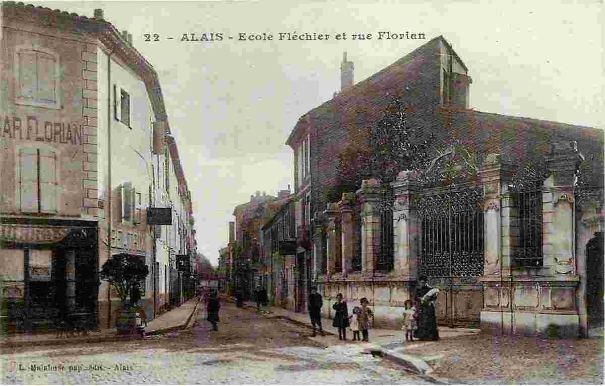 Alès. Ecole Fléchier et rue Florian