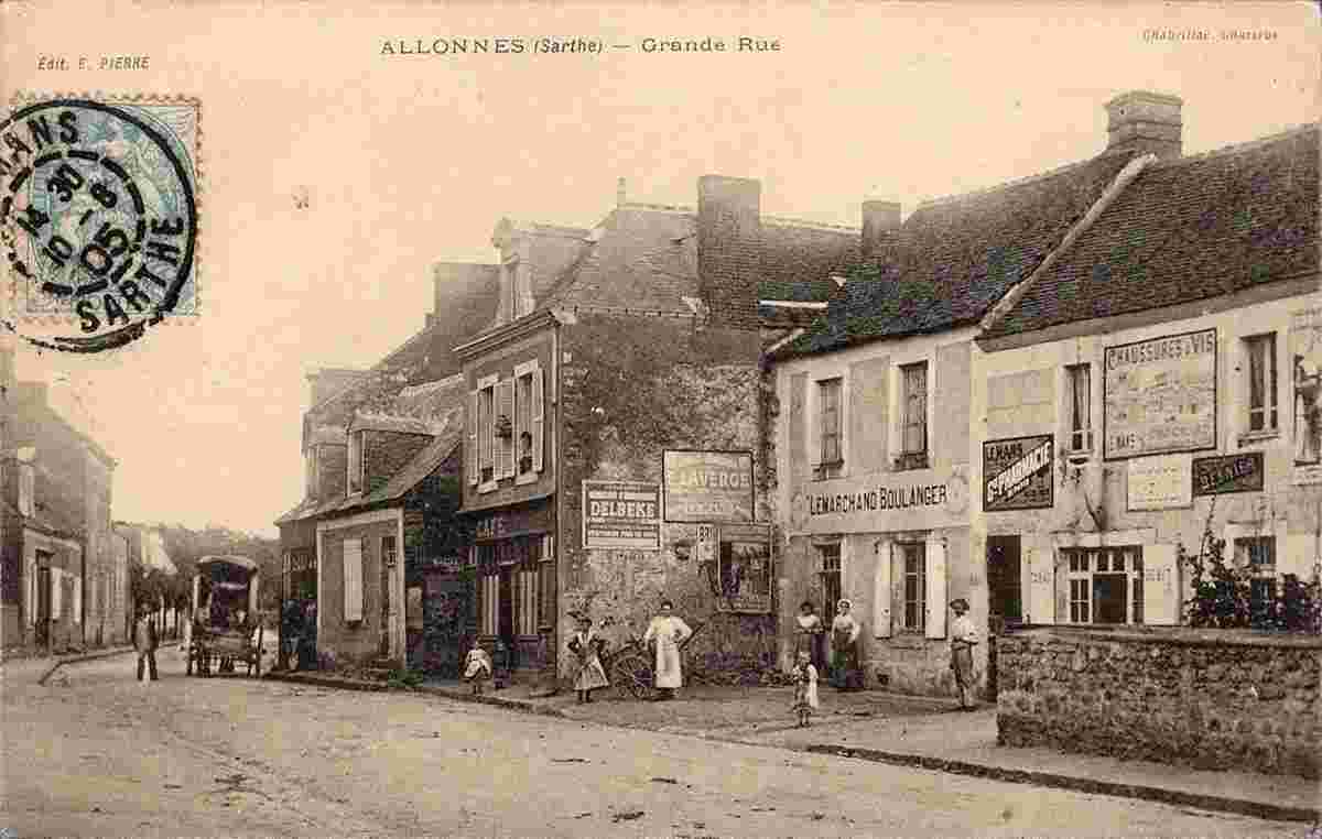 Allonnes. Grande Rue, 1905