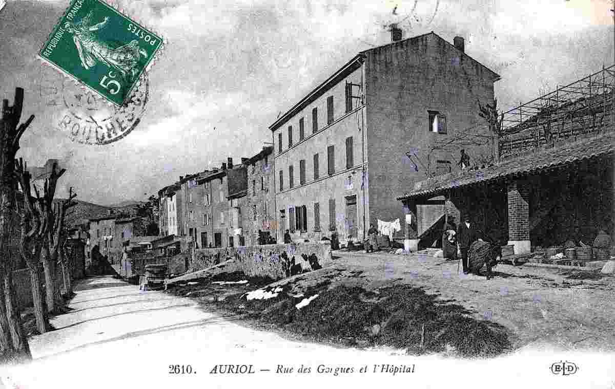 Auriol. Rue des Gorgues et Hôpital