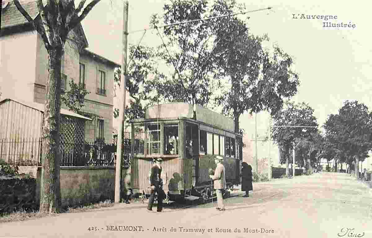 Beaumont. Route du Mont-Dore, arrêt du tramway