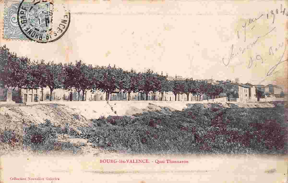 Bourg-les-Valence. Quai Thanaron, 1904