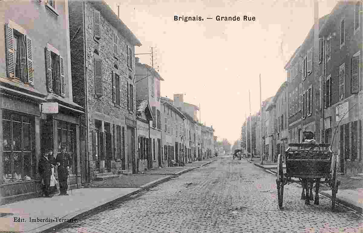 Brignais. La Grande Rue, 1908