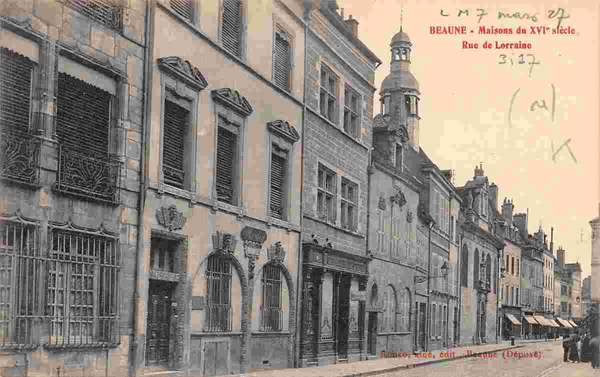 Beaune. Rue de Lorraine, Maisons du XVIe siècle