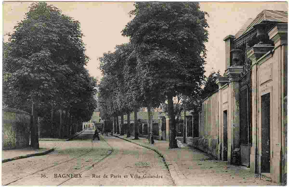 Bagneux. Rue de Paris et Villa Galandre