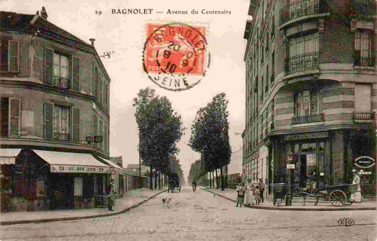 Bagnolet. Avenue du Centenaire, 1910