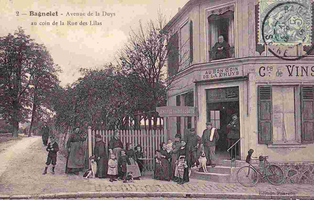 Bagnolet. Avenue de la Dhuys au coin de la Rue des Lilas, 1906