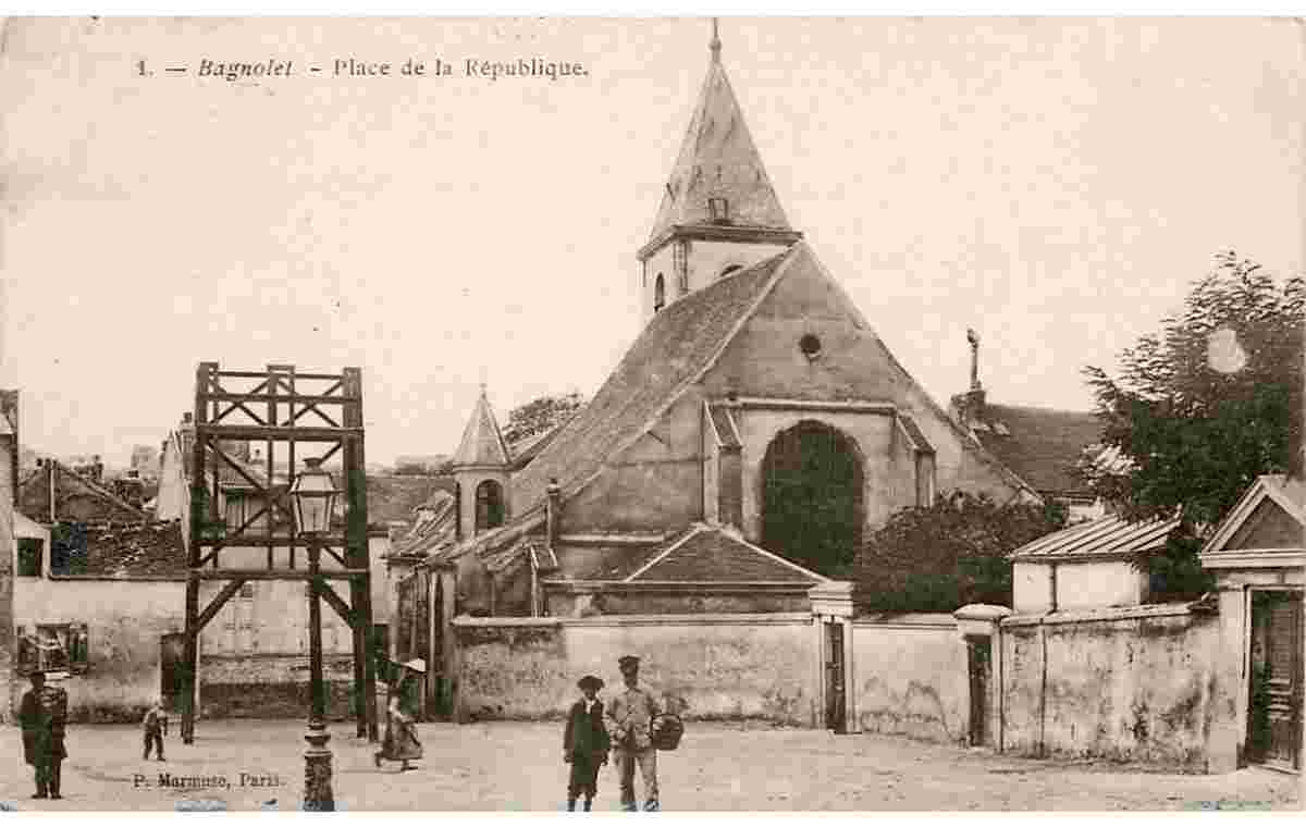 Bagnolet. Place de la République, l'Église Saint-Leu, 1904