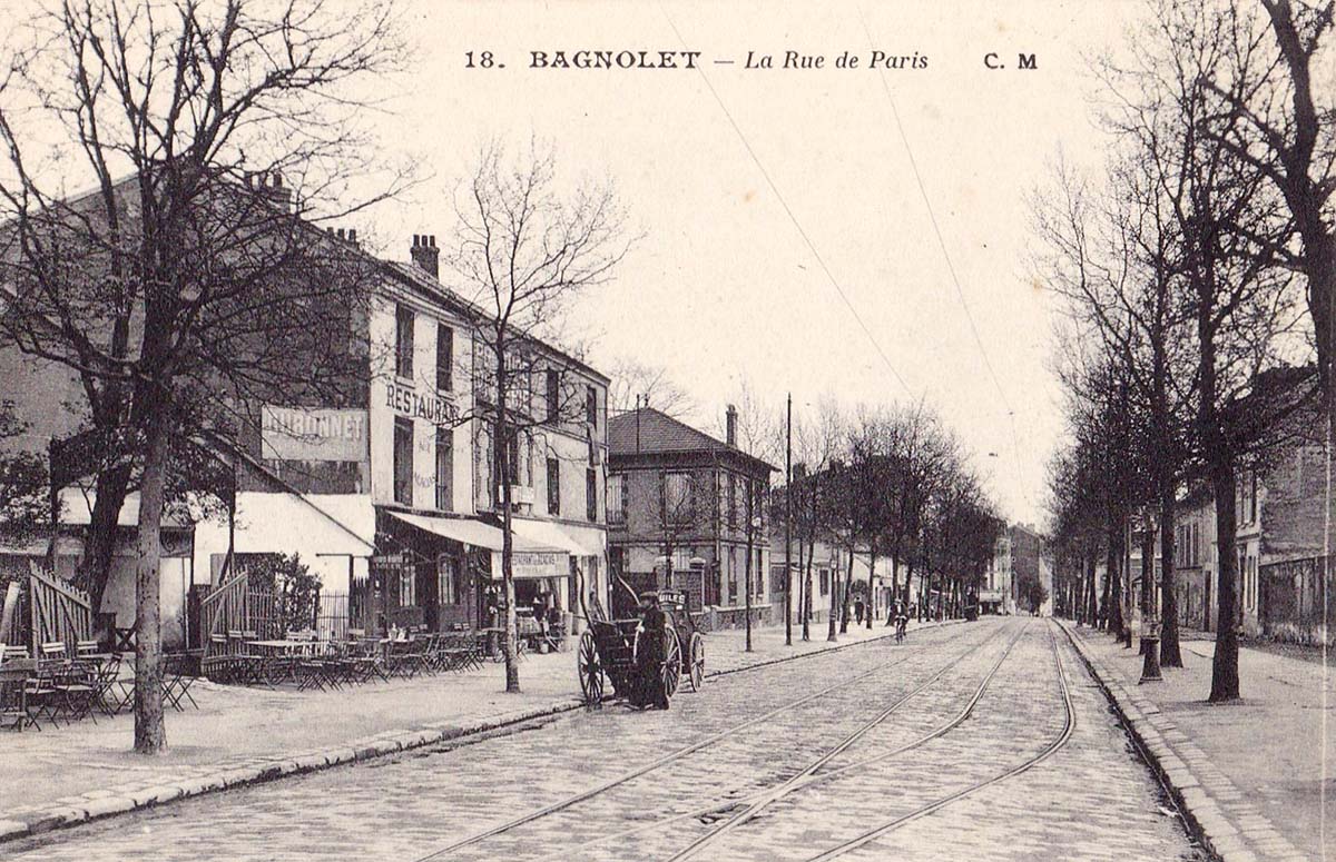 Bagnolet. Rue de Paris, Restaurant, 1917