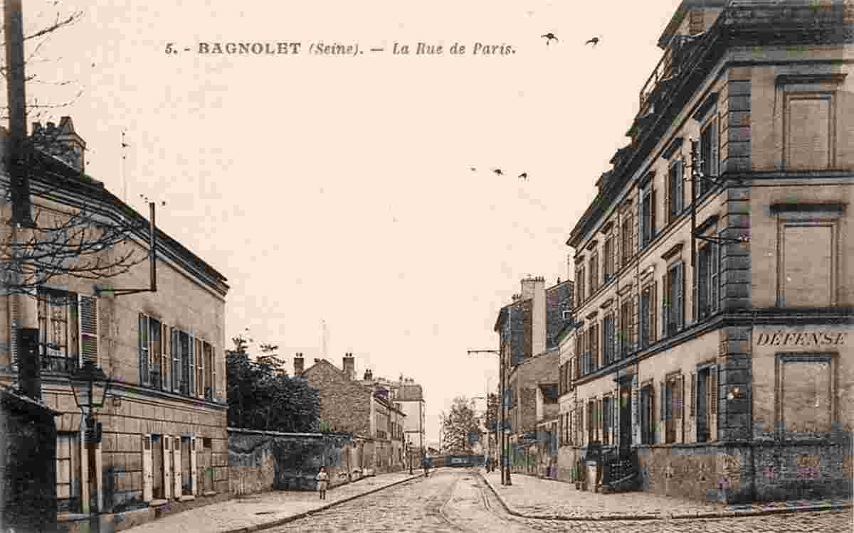 Bagnolet. Rue de Paris coupant la Rue de Ménilmontant
